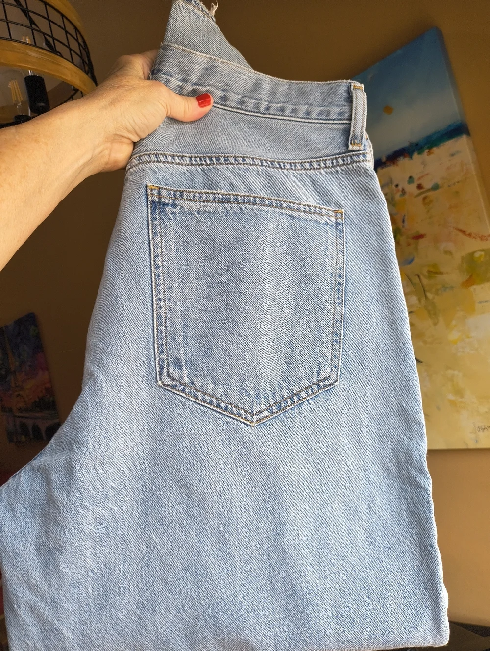 Agolde Criss Cross Upsized Jean in Wired Size 31 - Picture 6 of 13